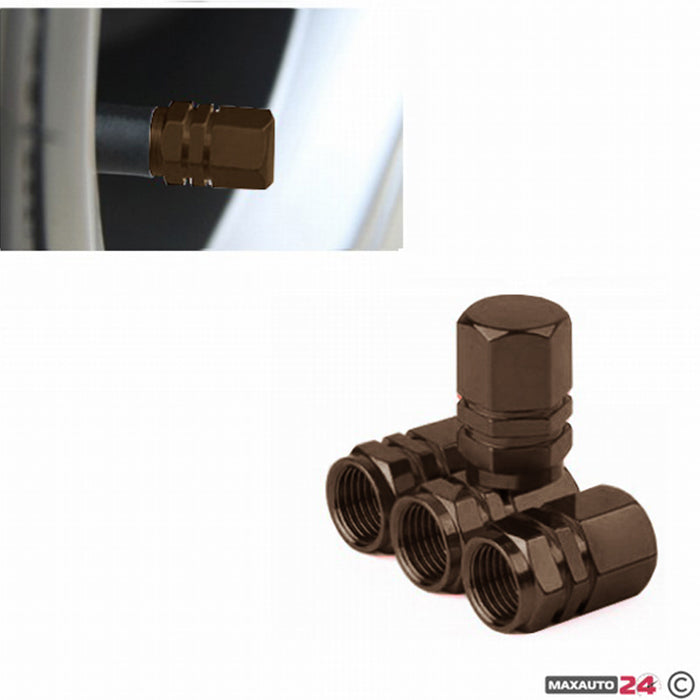 Капачета за вентил 4 бр/к-т 1062 - Кафяво