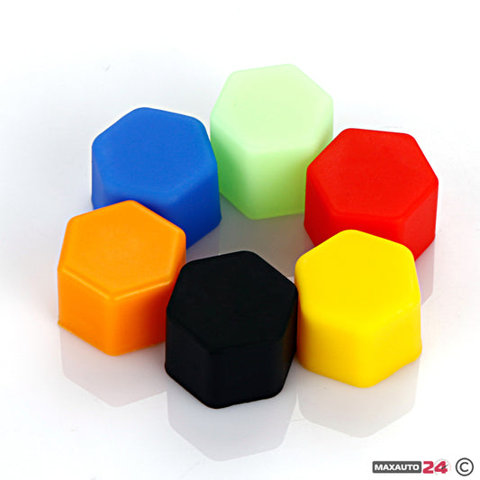 Декоративни капачки за болтове на джантите 17мм-сини