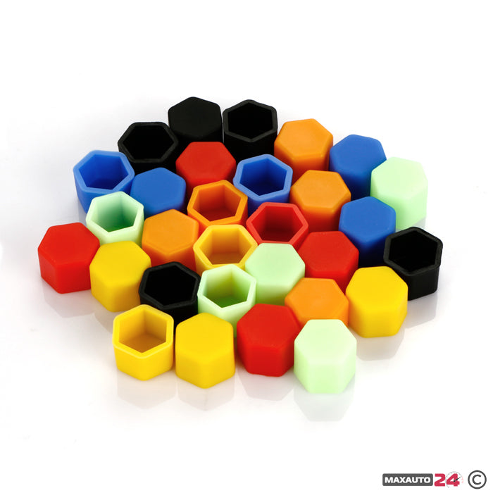 Декоративни капачки за болтове на джантите 17мм-оранжеви