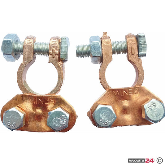 Клеми за акумулатор 2бр/к-т - W1020 Медни