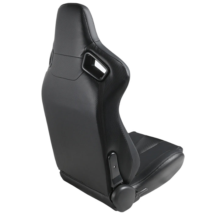 Спортни седалки за МПС - 1053 - черни с бял конец