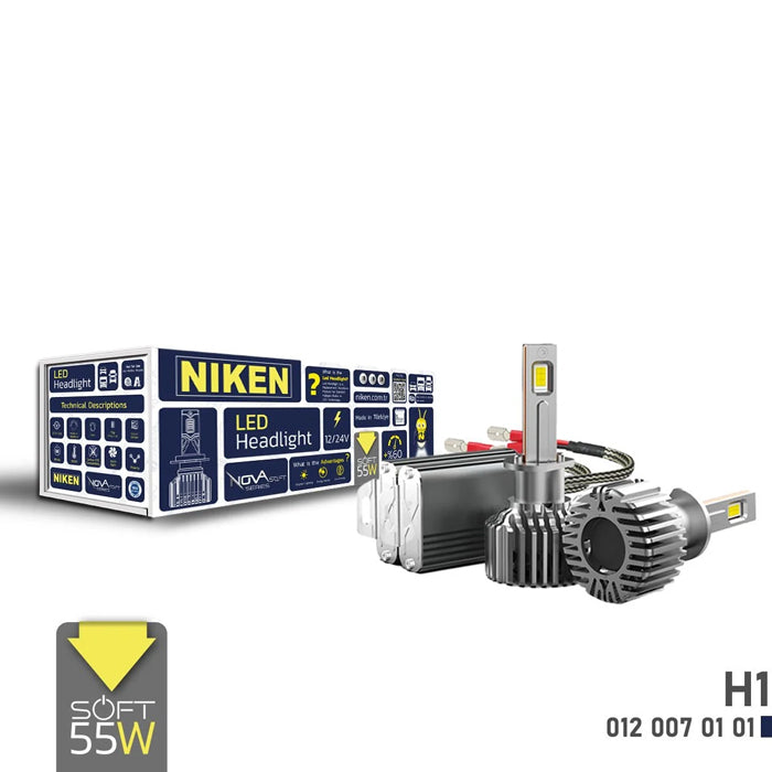 Диодни крушки Niken H1 NOVA SOFT - 2бр/к-т - 12/24V