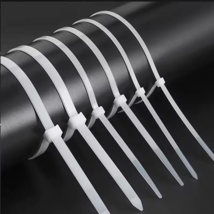 Опашки за притягане бели 3.6 х 300мм - 100бр в пакет