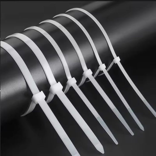 Опашки за притягане бели 2.5х200мм - 100бр в пакет