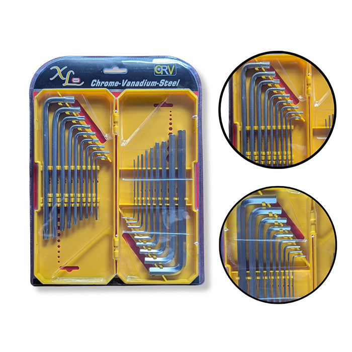 Шестограм + ключ звезда PA1238 комплект 18 части