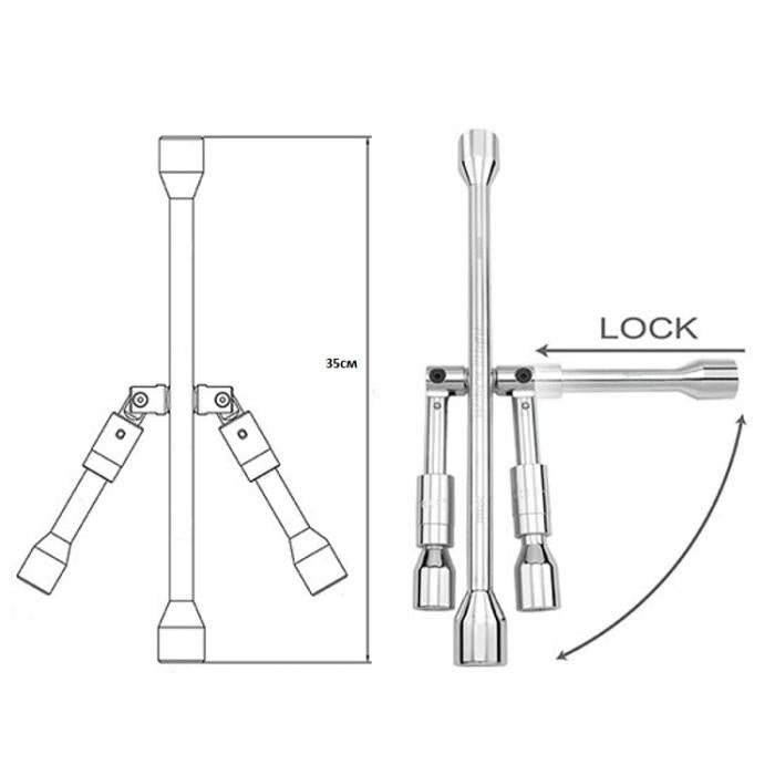 Ключ кръстачка чупеща 17/19/21/23 - 2276