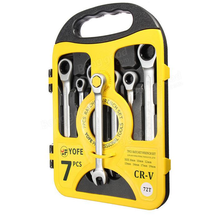 Ключ гаечен с тресчотка 8-19мм - 2441