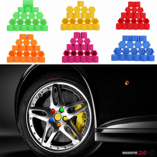 Декоративни капачки за болтове на джантите 19мм-сини