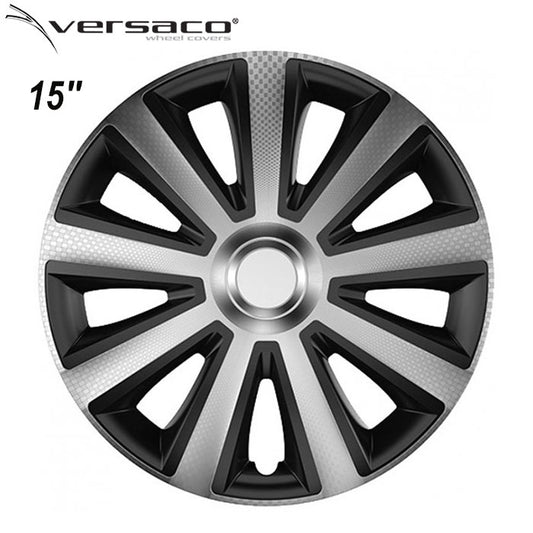 Тасове за джанти 15'' Versaco Carbon Aviator - Silver / Black