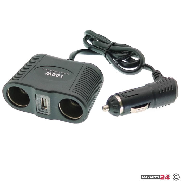 Разклонител за запалка 2-ка+USB 1645