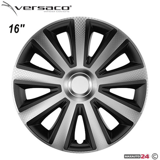 Тасове за джанти 16'' Versaco Carbon Aviator - Silver / Black