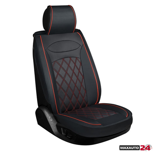 Калъф за седалка 1158 - 2 части Черно/Червено