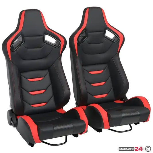 Спортни седалки за МПС - 1054B ЧЕРНО/ЧЕРВЕНО