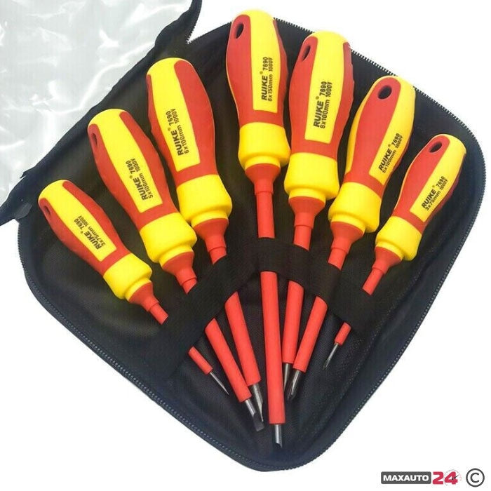 Отвертки с вграден фазомер 7бр в к-т - 7690/196