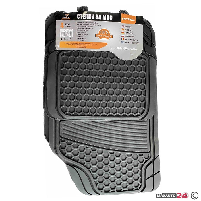 Гумени стелки универсални черни 3123 4бр/к-т