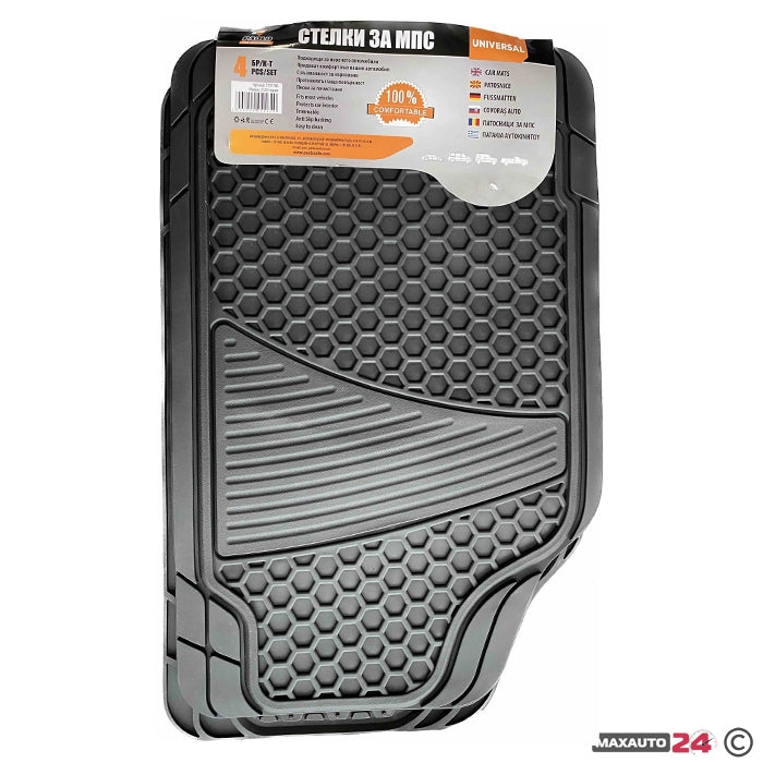 Гумени стелки универсални черни 3123 4бр/к-т