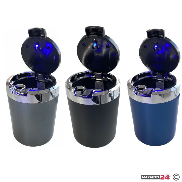 Пепелник за автомобил с диод Y100-  3 цвята