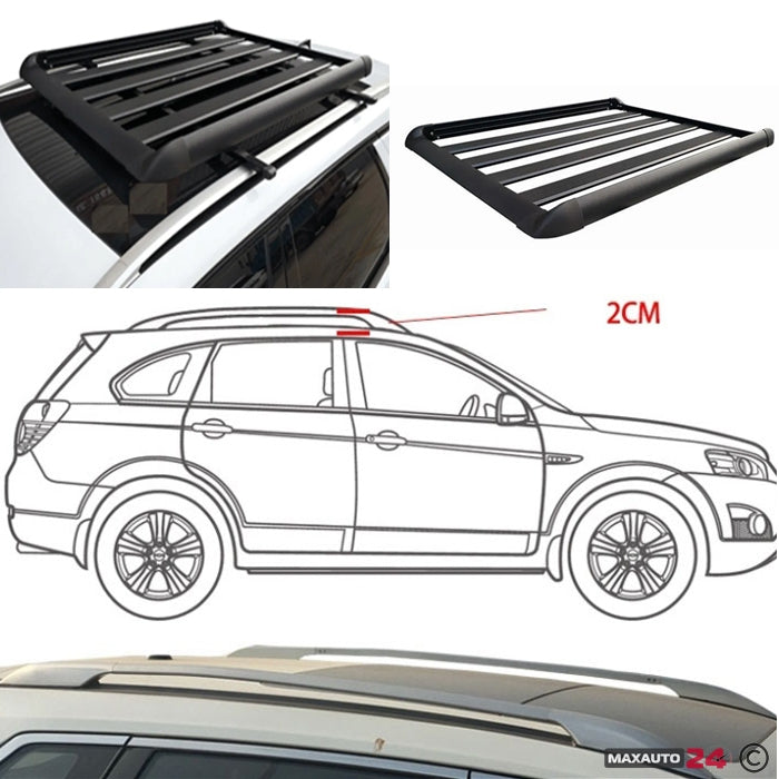 Багажник за таван 512 (160 х 110 см) - Черен