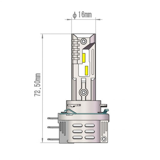 Диодни крушки A8 H15 36W 2бр/к-т