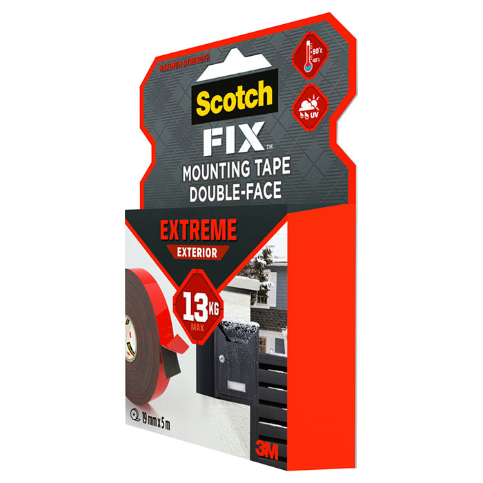 Двойнолепящо тиксо 3M Scotch FIX  19мм х 5м до 13кг Екстериор
