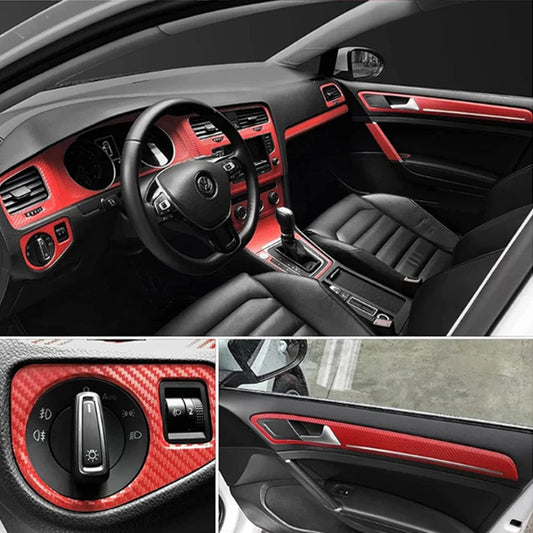 Фолио карбон Лукс - широчина 1.27м - Червено