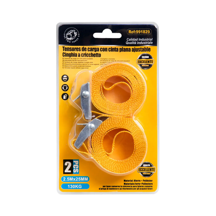 Колан за притягане PA956 - 130кг 2.5М - 2бр/ к-т