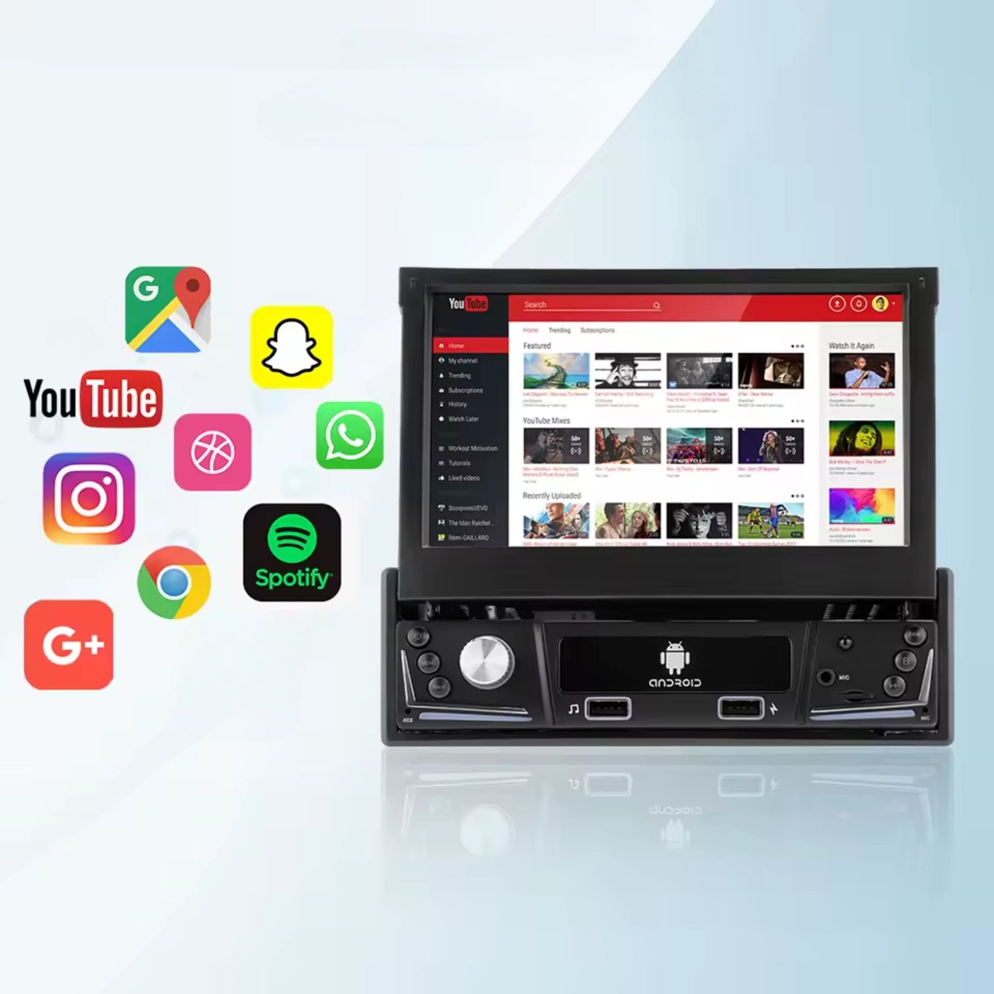 Мултимедия PG326 7“ - Андроид с Прибиращ се Екран